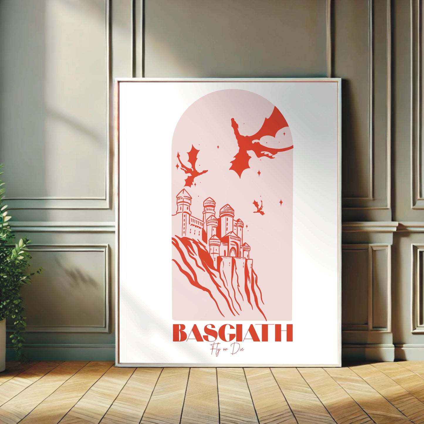 Fourth Wing Basgiath-inspired Wall Print