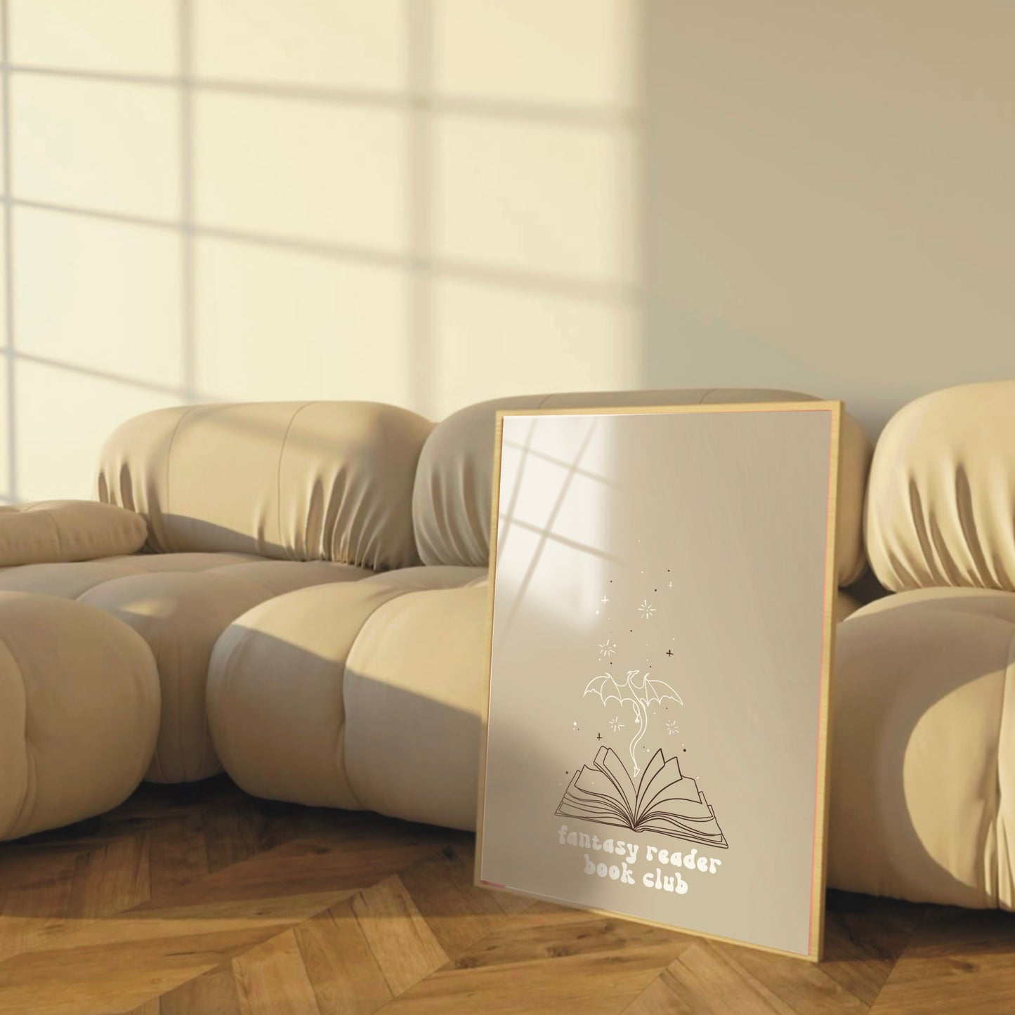 Book Lover Wall Print - "Fantasy Book Reader Club"