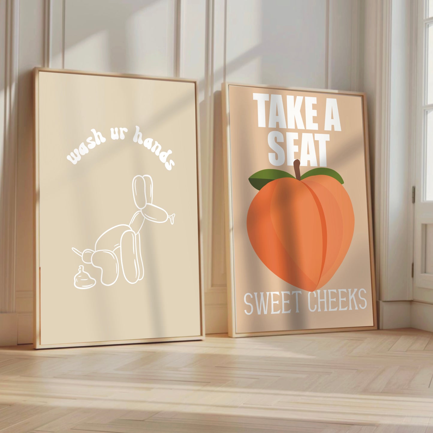 Bathroom Wall Print - Take A Seat Sweet Cheeks