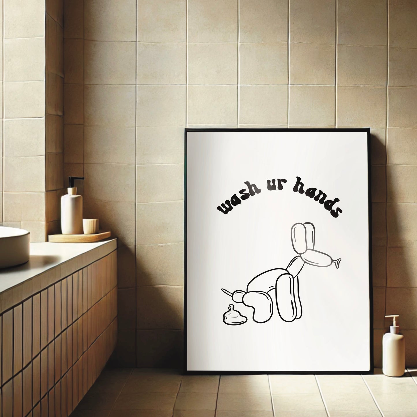 Bathroom Wall Print - Wash Your Hands