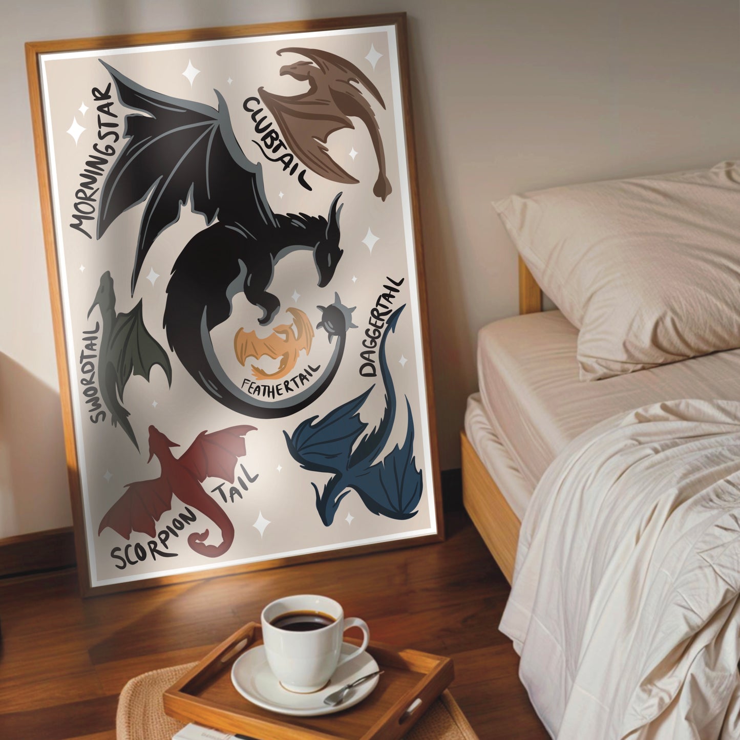 Fourth Wing Dragons-inspired Wall Print