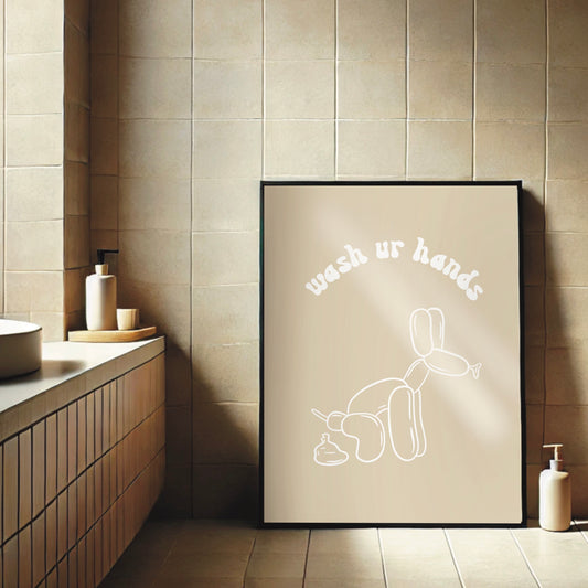 Bathroom Wall Print - Wash Your Hands