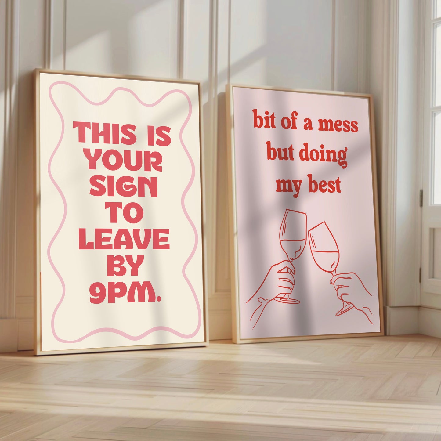 Sign To Leave By 9pm - Humorous Wall Print