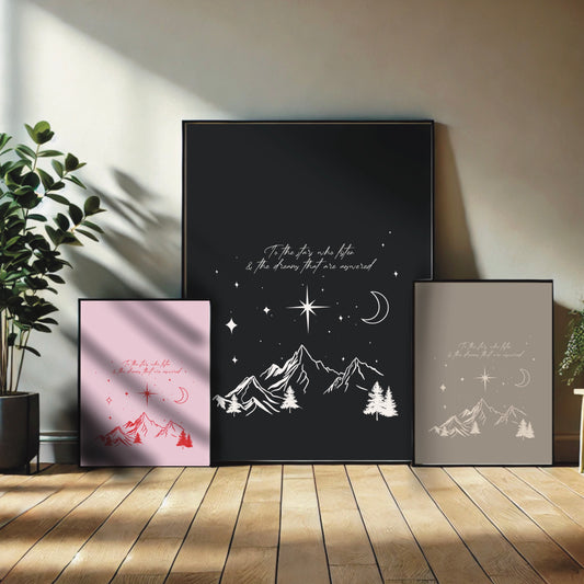 Acotar-inspired "To The Stars Who Listen" Wall Print