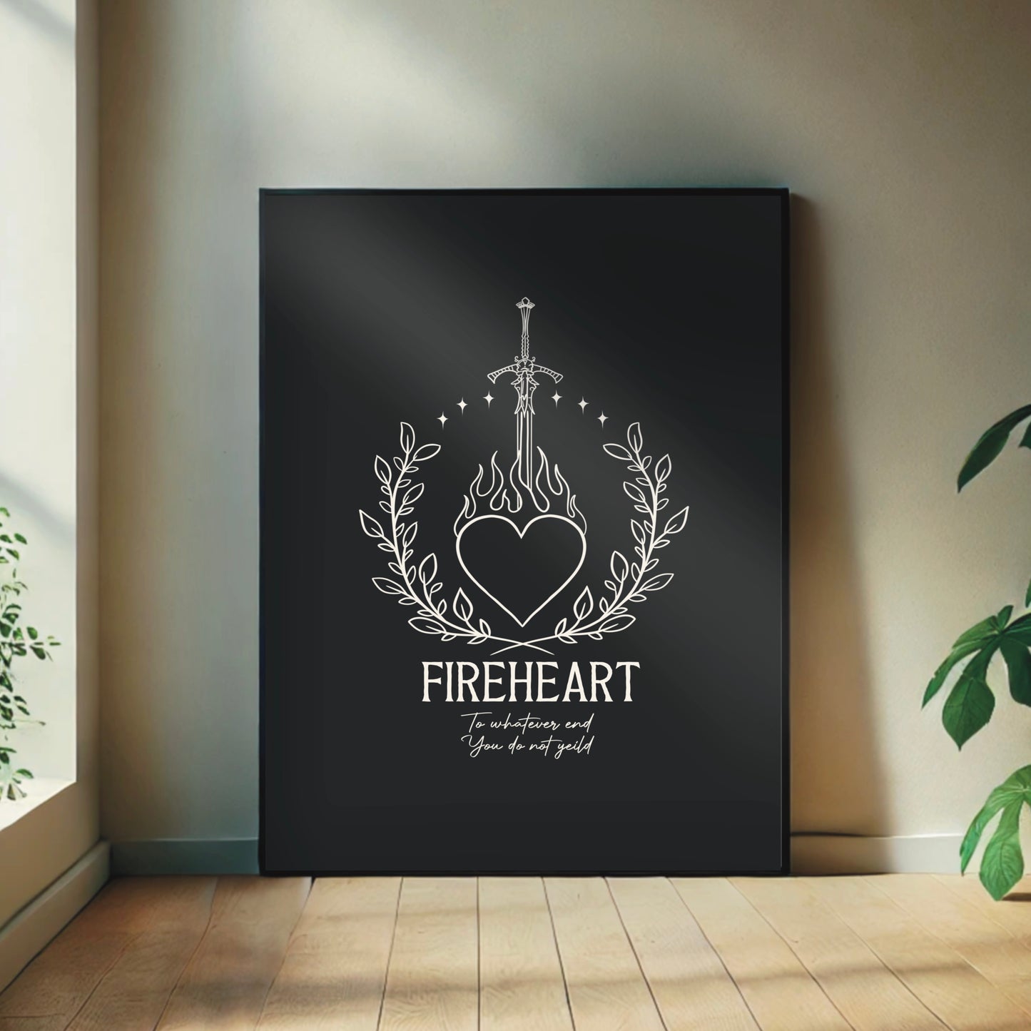 Throne of Glass "Fireheart" Wall Print