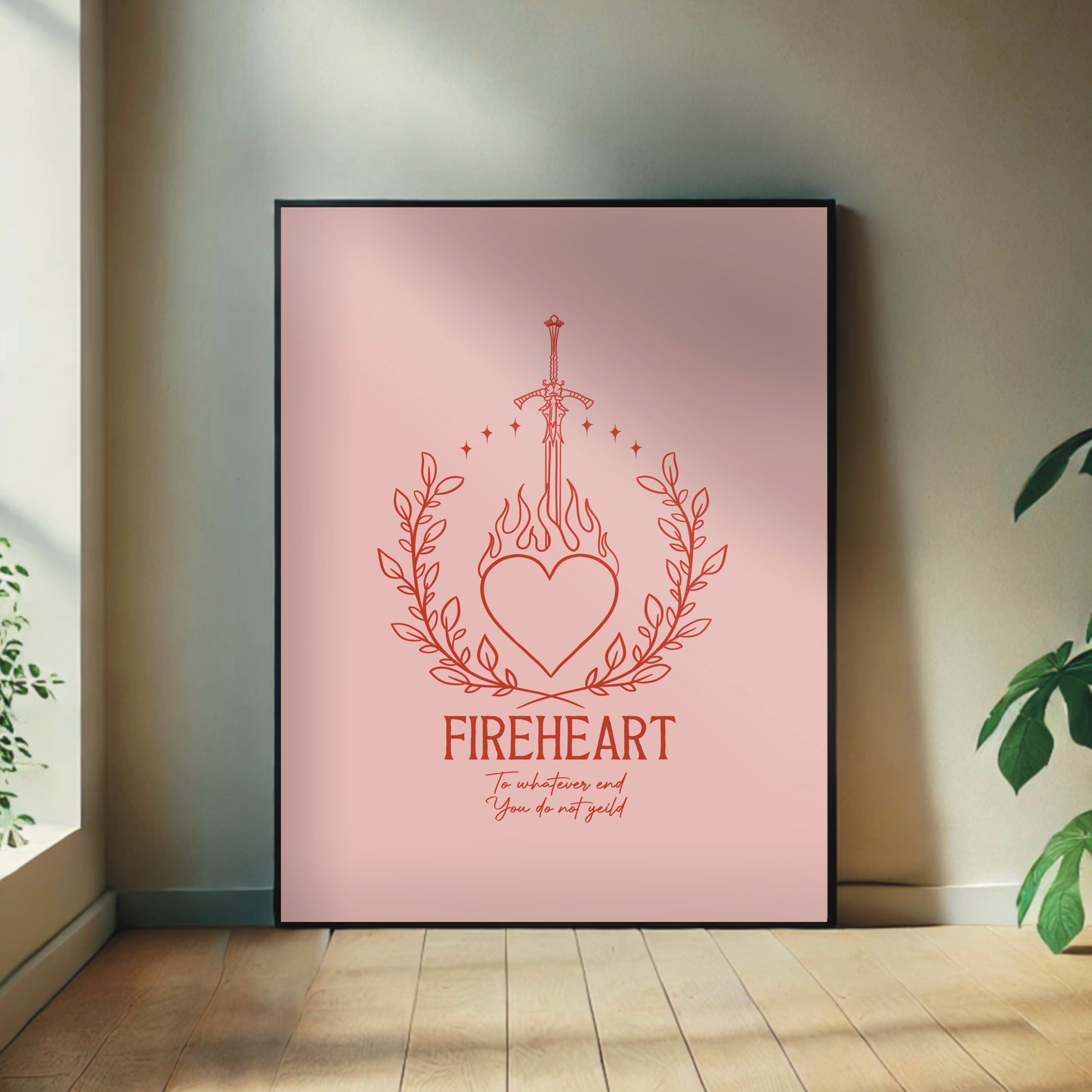 Throne of Glass "Fireheart" Wall Print