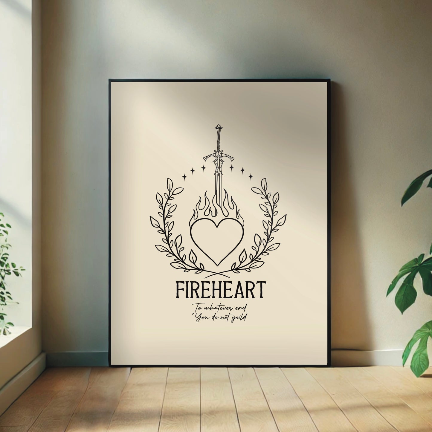 Throne of Glass "Fireheart" Wall Print