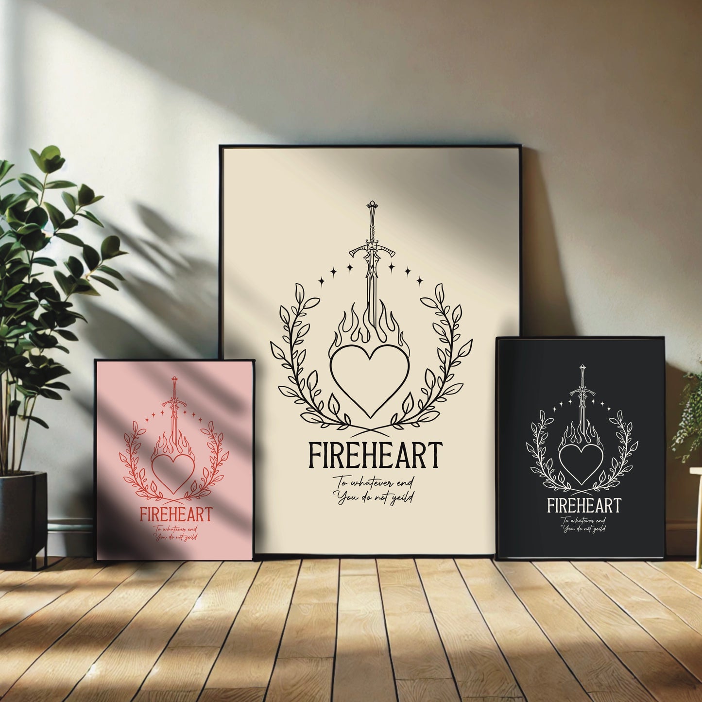 Throne of Glass "Fireheart" Wall Print