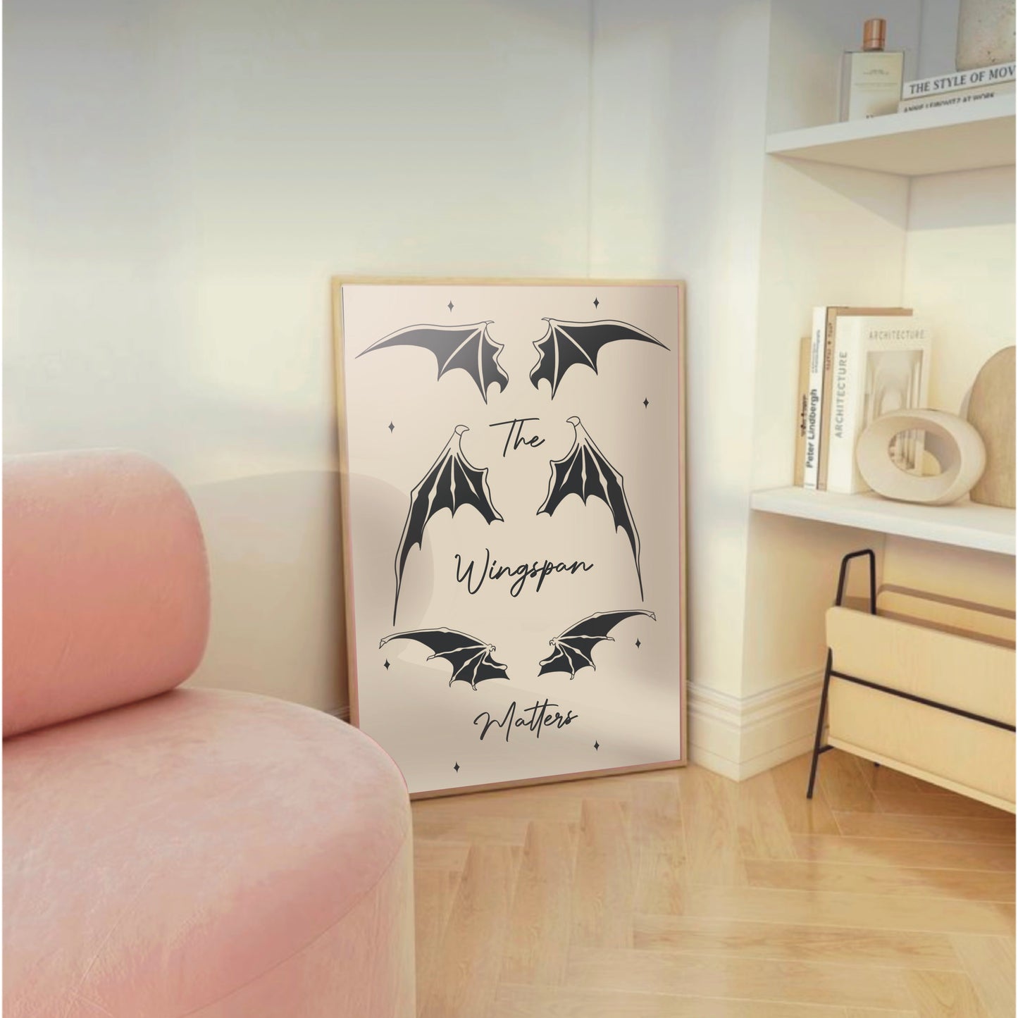 ACOTAR-inspired "Wing Span Matters" Wall Print