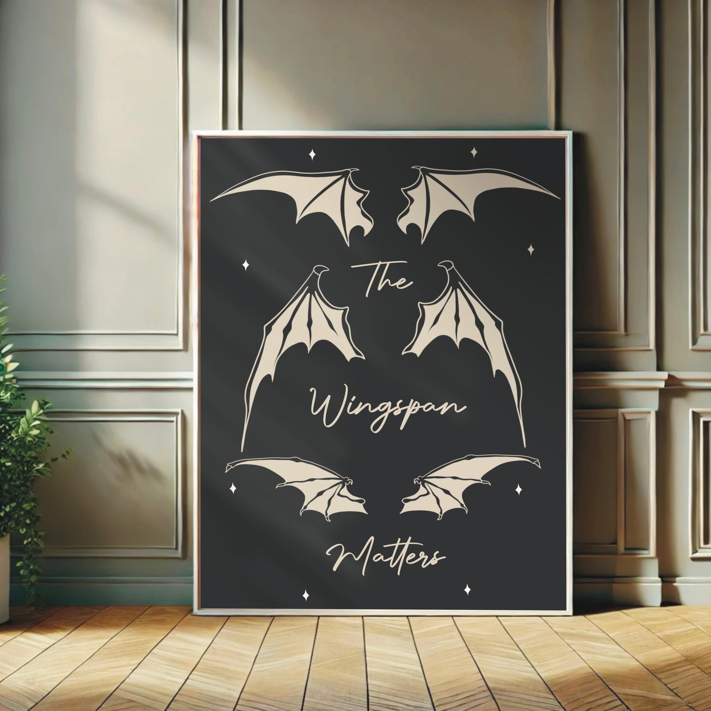 ACOTAR-inspired "Wing Span Matters" Wall Print