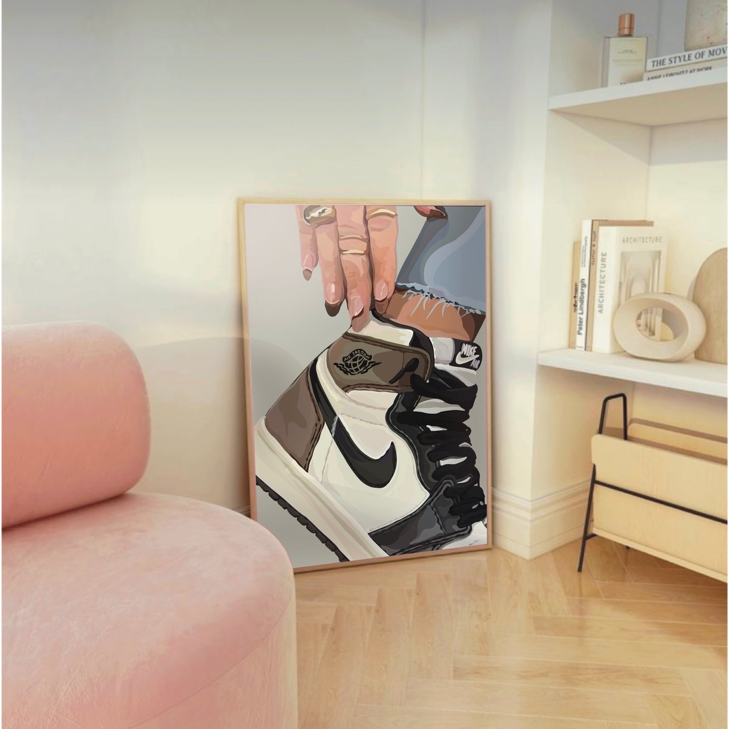 Fashion Wall Print - Brown Trainer