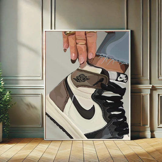 Fashion Wall Print - Brown Trainer