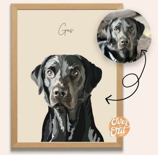 Custom Hand-Illustrated Pet Portrait